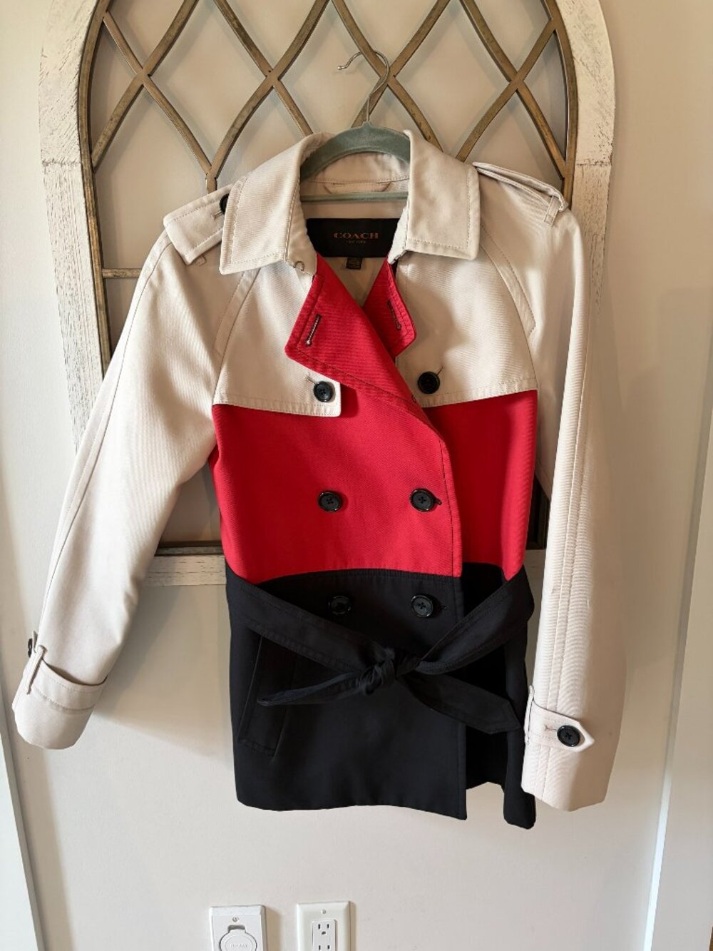 Womens Coach Trench Coat XS